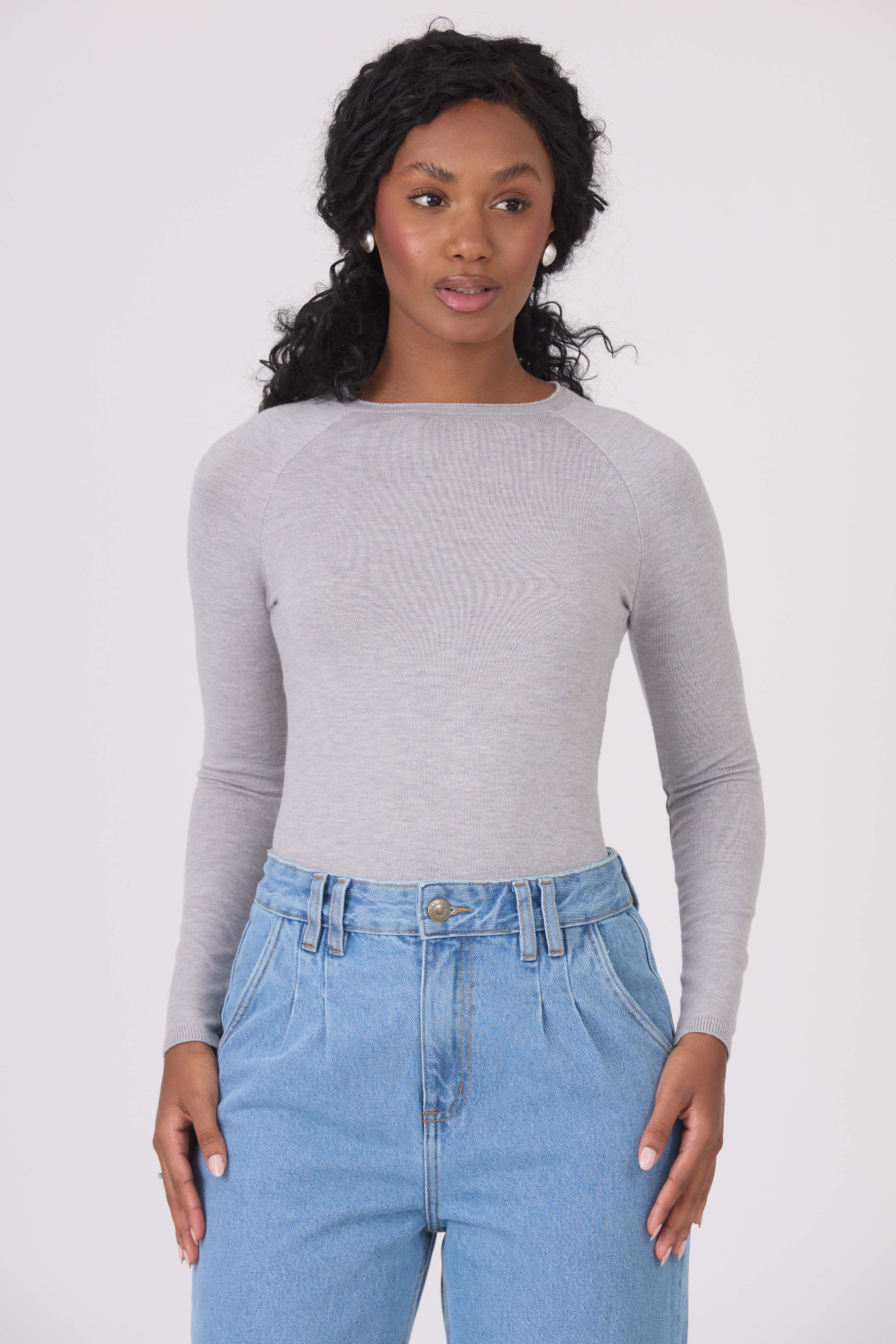 Blusa Tricot Esther Cinza Chumbo